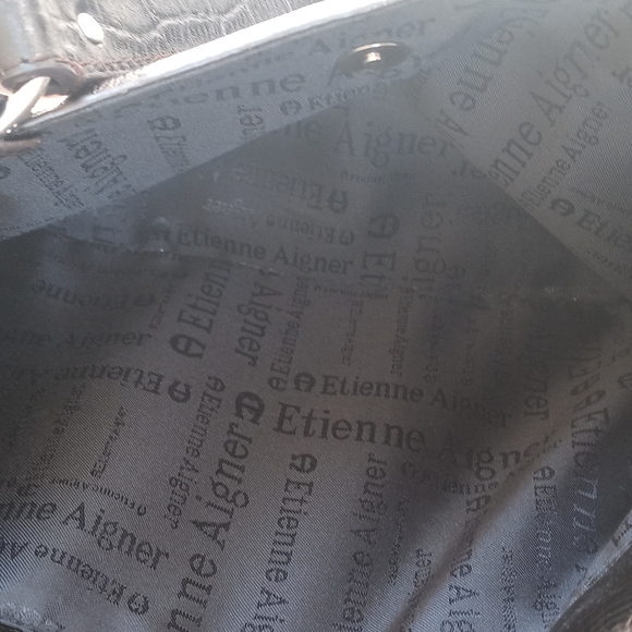 ETIENNE AIGNER VINTAGE SOFT BLACK LEATHER - Picture 13 of 16